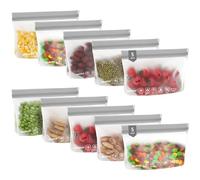 IDEATECH Portable Reusable Freezer Bags Silicone Resealable Leakproof Washable Food Packing Bags