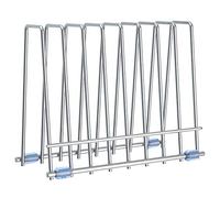 IDEATECH Reusable Storage Bag Drying Rack, Stainless Steel Stand, File Organizer Desktop Book Shelf (Silver)