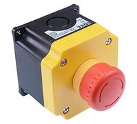 IDEC 22mm Emergency Stop Switch Control Box 2NC YB1W-YW1B-V4E02R-Y0 E-Stop