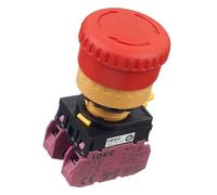 IDEC 22mm Emergency Stop Switch E-Stop 2NC YW1B-V4E02R