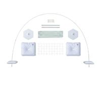 iDecoMart Reusable Balloon Arch Stand Kit - Height & Width Adjustable Arch Frame with Base, Water Bags and Ground Stakes, Ideal for All Party Decorations