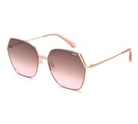 IDEE Ids2927C2Sg Gold Ladies Sunglasses 100% UV Protected Large Hexagonal Shape