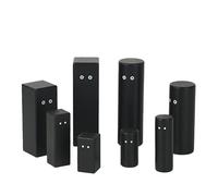 ideen.kollektiv - Black Pro System Board Figures - Premium Wooden Figures for Systemic Setup, Coaching, Therapy and Counseling - Family Board Figures - Solution Board Figures