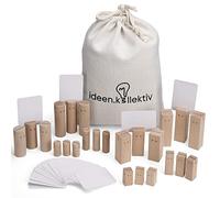 ideen.kollektiv System Board pro Wooden Figures with Card Holder for Coaching Cards systemic Figures for Coaching and Family Constellations, organisational and Therapy Material