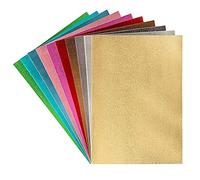 Ideen mit Herz 10 Sheets Foam Rubber Self-Adhesive Metallic Effect Design 1 DIN A4 2 mm 10 Colours Light Green, Turquoise, Light Teal, Dusky Pink, Lilac, Red, Bronze, Grey, Silver, Light Gold