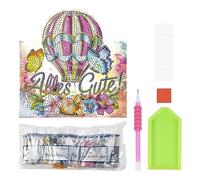 Ideen mit Herz Diamond Painting Stand Card | 370 g/m² | 16.3 cm x 16 cm | Includes Envelope & Tools (Hot Air Balloon | Alles Gute te)