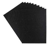 Ideen mit Herz Felt | 10 Sheets | Self-Adhesive | Black | 2 mm | DIN A4 | Ideal for Crafts or as Felt Gliders