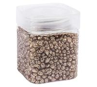 Ideen mit Herz Glitter nuggets made of glass, metallic decorative granules, decorative glitter stones, grit: 2 mm to 7 mm, 260 g, ideal as a scatter decoration, table decoration wedding (copper)