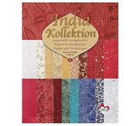 Ideen mit Herz Handmade Craft Paper | India Collection | Multicolored A4 Pad with 20 Sheets