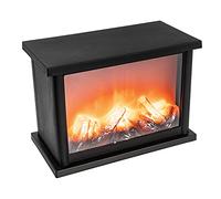 Ideen mit Herz LED Fireplace,Decorative Fireplace,Electric,Battery Operated,Without Heating,Realistic Fire,Flame Effect,25.5x13.5x18 cm,with Timer Function (6 Hours On, 18 Hours Off)