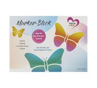 Ideen mit Herz Marker Pad | Airbrush Paper | DIN A5 | 40 Sheets | 120 g/m² | Pure White | Especially Smooth Surface | Ideal for Felt Markers, Copic Markers, Alcohol Pens