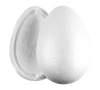 Ideen mit Herz Polystyrene egg, 2 pieces, large and separable (20 cm high, diameter 14 cm, 1 piece)