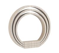Ideen mit Herz Ring Pedestals | Blanks for Further Decorating | Frame in Ring Shape for Standing Up | Various Sizes | Pack of 3