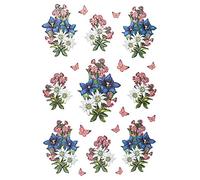Ideen mit Herz Sticker Sheet 3D Relief Stickers | Sticker | High Quality Embossed with 3D Effect | DIN A4 Sheet with Different Designs (Edelweiss 01)