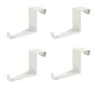 Ideen mit Herz Storage Hooks, Design 1, 4 Pack Metal, Matt White, 7.5 cm x 2.4 cm x 4.2 cm