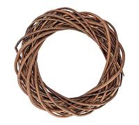 Ideen mit Herz Wicker wreath, diameter 30 cm, height 6 cm, dark brown unpeeled branches, ideal as a door wreath, decorative wreath, wooden wreath, Easter wreath