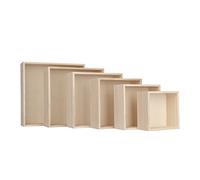 Ideen mit Herz Wooden Boxes | Picture Frames | Set of 6 | Wooden Pedestals | Organiser Boxes | Various Sizes | Storage Inside