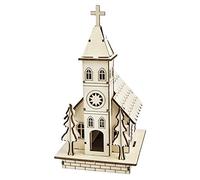 Ideen mit Herz Wooden Church to Assemble 22.5cm x 11.5cm x 13.5cm