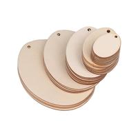 Ideen mit Herz Wooden Eggs | Blanks | Pendant for Painting | DIY | Easter Decoration | 5 Different Sizes | Flat | 2mm Thick | Pack of 40