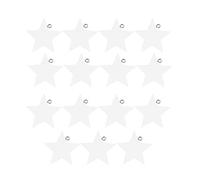 Ideen mit Herz Wooden Stars for Hanging, Diameter 3.8 cm, 3.5 mm Thick, White, Pack of 15