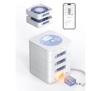 Ideerfit Smart Pill Dispenser with App - Automatic Weekly Pill Organiser & Pill Box with Alarm, 3-Tray System, LCD Display, Lock & Reminders for Seniors, Dementia & Home Care (White)