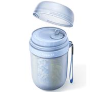 ideerfit Weekly Pill Organizer with 7 Large Compartments - Blue Travel Pill Box with Built-in Desiccant, Light-Shielding, BPA-Free Medicine Dispenser for Vitamins, Tablets & Supplements