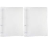 Idena 10041 Ring Binder A4 4 Rings Polypropylene Plastic Transparent Pack of 2