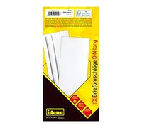 IDENA 10219 Envelopes Without Windows Press Seal DL, 75 g/m², Pack of 25 FSC Mix, White