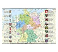 Idena 10448 Desk Mat with Two Pockets of Germany Map, FSC Mix, Approx. 58.5 x 38.5 cm, Practical Accessory for Children, Teenagers and Study Rooms