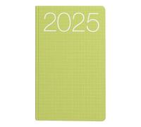Idena 11144 Pocket Diary 2025, Ladytimer in Format 8.7 x 15.3 cm, 1 Week on 2 Pages, Diary with Flexicover Cover in Green and Corner Perforation