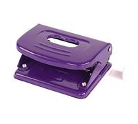 Idena 11536 Metal Hole Punch, Stop Rail with Format Display, Purple, for 20 Sheets, Pack of 1