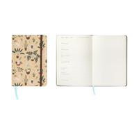 Idena 12069 Pocket Diary 2026 in Format 9 x 14 cm, 1 Week on 1 Page, Diary in Light Brown with Cat Motif, Elastic Band, Inner Pocket and Bookmark
