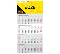 Idena 12072-4 Monthly Calendar 2026 in Size 30 x 60 cm, Wall Calendar with Slider, 4-Language Office Calendar with Weekly Counting