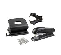 Idena 12086 Office Set 4-Piece Hole Punch Stapler Staple Remover and Staples 24/6