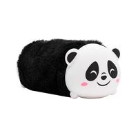 Idena 20216 Fluffy Panda Pencil Case with Zip, Approx. 22 x 8 x 8 cm in Black/White