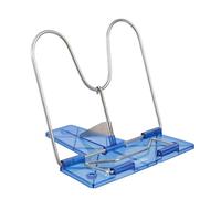 Idena 20219 Plastic Reading Stand with Metal Bracket, 6-Way Adjustable, Book Stand in Transparent Blue