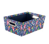 Idena 20223 Storage Box Made of Solid Cardboard, School Cone Design, Storage Basket with Metal Handles, Approx. 33 x 22.9 x 12.7 cm, Gift Basket for Back to School