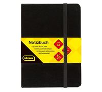 Idena 209285 Notebook A6 Lined with Bookmark and Inner Pocket FSC-Mix Paper Black