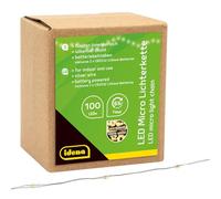 Idena 30185 LED Micro Fairy Lights with 100 LEDs in Warm White, 6 Hour Timer Function, Battery Operated, 10.2 m Long, Decoration for Indoor, Crafts, Party Decoration, Christmas Decoration, Wedding