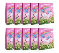 Idena 30481-10 Unicorn Gift Bags, Pack of 10, Gift Bag in Size 18 x 23 x 8 cm, Paper Bags in Pink with a Unicorn