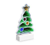 Idena 30549 Infinity Mirror LED Christmas Tree, Approx. 27 x 8 x 40 cm, Decorative Lamp with 156 SMD LEDs and 3D Effect, Christmas Decoration, with Power Supply and 3 m Cable