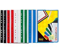 Idena 307862 Binders A4 Plastic with Punched Spines Pack of 10 Blue/Green/Red/White/Black