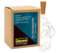 Idena LED Micro Fairy Lights with Corks, Plastic Copper, Warm White