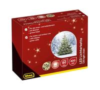 Idena 31123 LED Fairy Lights with 400 LEDs in Gold Yellow with 8 Hour Timer Function and Transformer, Approx. 47.9 m Long, Decoration for Indoor and Outdoor Use, Party Decoration, Christmas