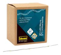 Idena 31825 LED Micro Fairy Lights with 50 LEDs in Warm White, 6 Hour Timer Func