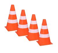Idena 40085 - Pylons, Set of 4, Plastic Traffic Cones, for Sports, Outdoors, Sla