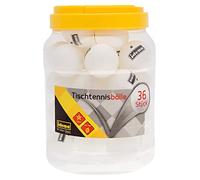 Idena 40169 Table Tennis Balls 36 Pieces in White, Diameter Approx. 4 cm According to ITTF Competition Guidelines, 1 Star Quality, for the Club, Leisure and Hobby Athletes