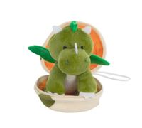 Idena 40367 Mini Plush Dinosaur in the Egg, Approx. 13 cm, Green Cuddly Toy Dinosaur, Plush Toy for Cuddling and Loving