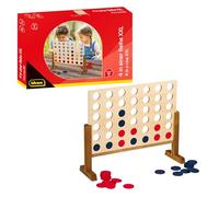 Idena 40378 Wooden Game 4 in a Row XXL, 21 Blue Stones and 21 Red Stones, Size 45 x 56 x 17 cm, for Adults and Children from 6 Years, for Indoor and Outdoor Use, FSC 100%