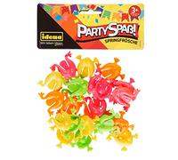 Idena 40436 Party Fun Jumping Frogs, Pack of 24, in The Bright Colours, Orange, Pink, Size Approx. 3 x 3 cm, Yellow, Green